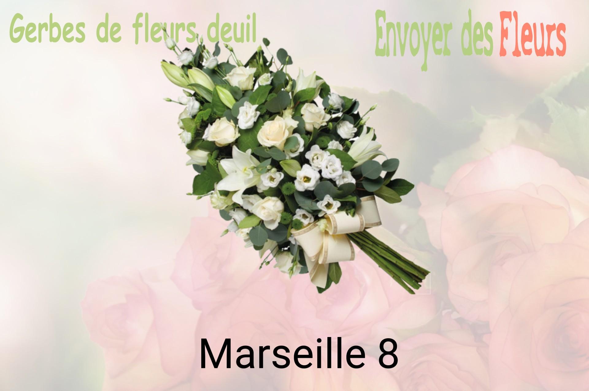 Gerbe de fleurs de deuil livrée à Marseille-8